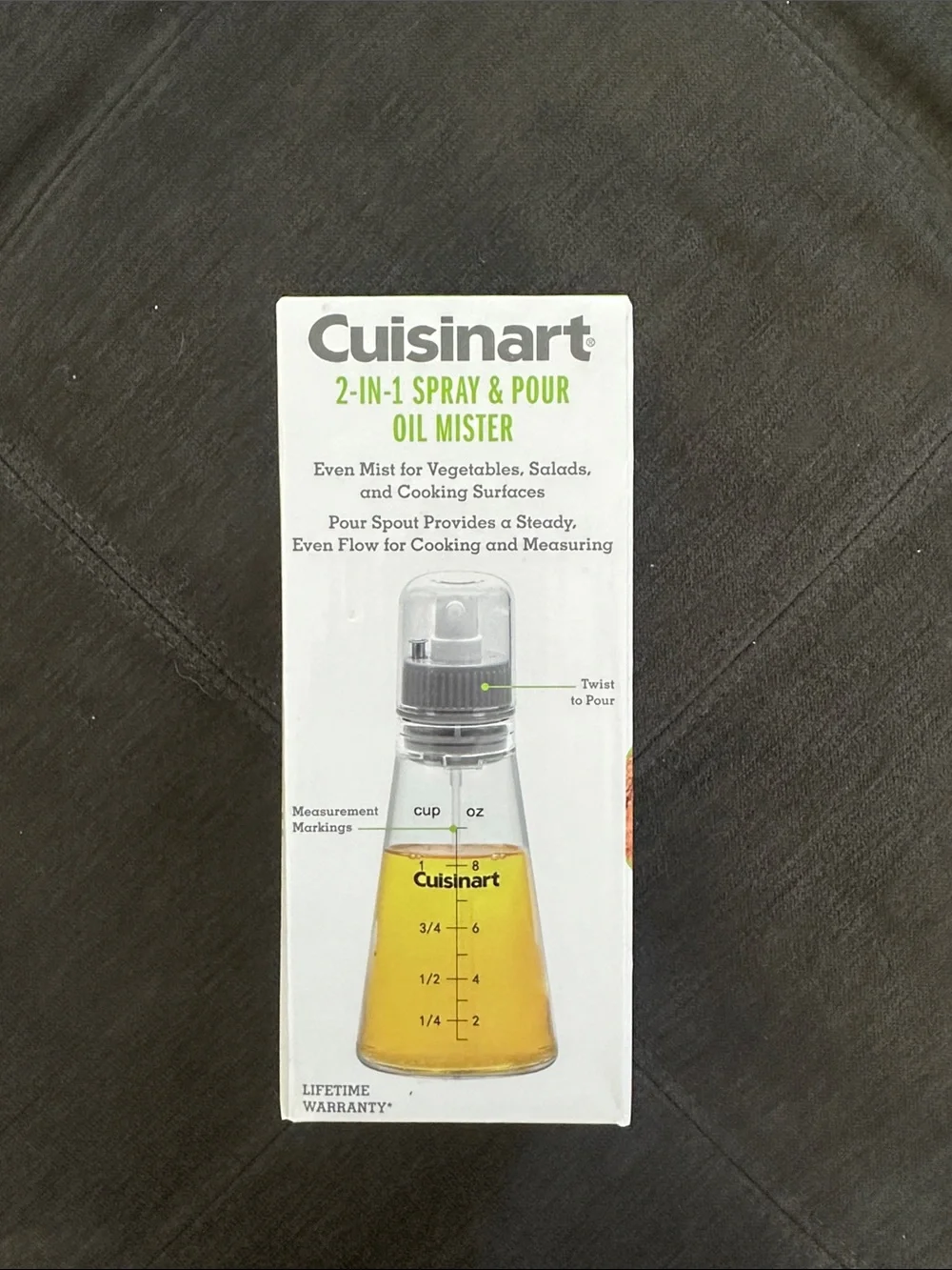 Cuisinart Clear Bottle Oil Mister with Yellow Oil